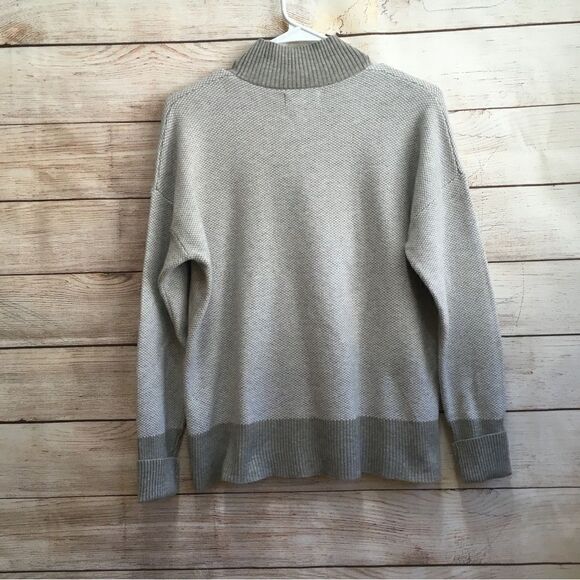 NEW WITHOUT TAGS RACHEL ZOE MOCK TURTLENECK SWEATER IN GRAY - Picture 5 of 7